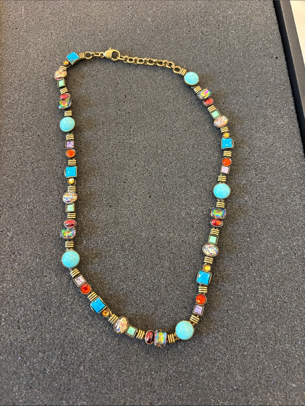 Sorrelli Turquoise, Red & Multicolor Beaded Necklace